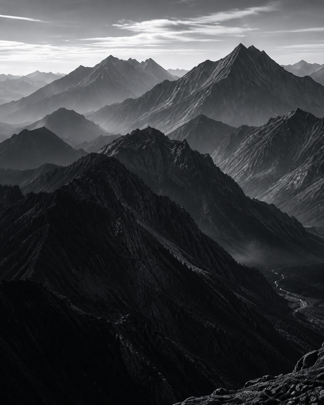 Stanford-inspired mountain landscape